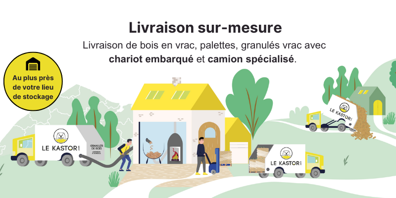 Livraison à domicile de bois de chauffage | Le-kastor.com