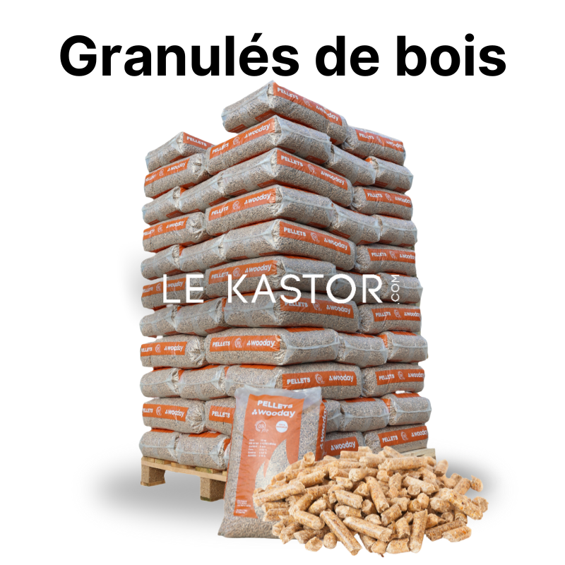 Granulés de bois en palette | Le-kastor.com