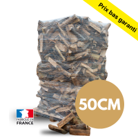 Bois sec séché naturellement à l'air libre 50 cm