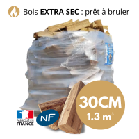 Bois extra sec séché en étuve 30 cm 1.3M3