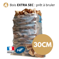 Bois de chauffage – 30 cm – ballot sur palette 2 m³ – Extra Sec