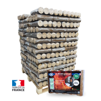 Bois densifié confort Brazeco - Palette de 104 packs
